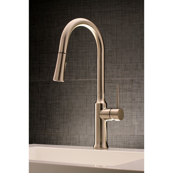 LS2728NYL Single-Handle Pull-Down Kitchen Faucet, Brushed Nickel